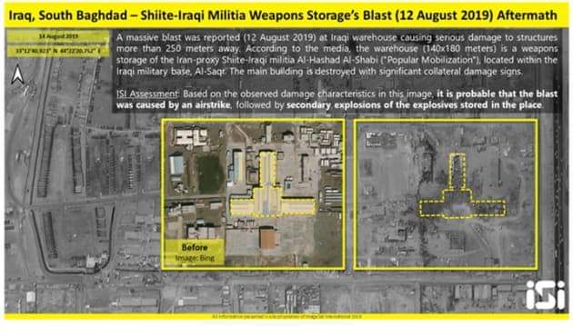 يديعوت أحرونوت: صور الأقمار الصناعية تؤكد تعرض قاعدة لحلفاء إيران في العراق لغارات جوية 2