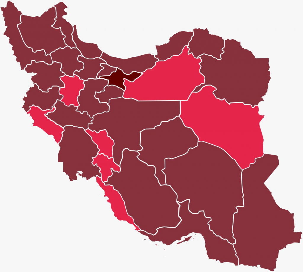 إيران على أبواب موجة كورونا الثالثة.. البلاد كلّها باللون الأحمر 1