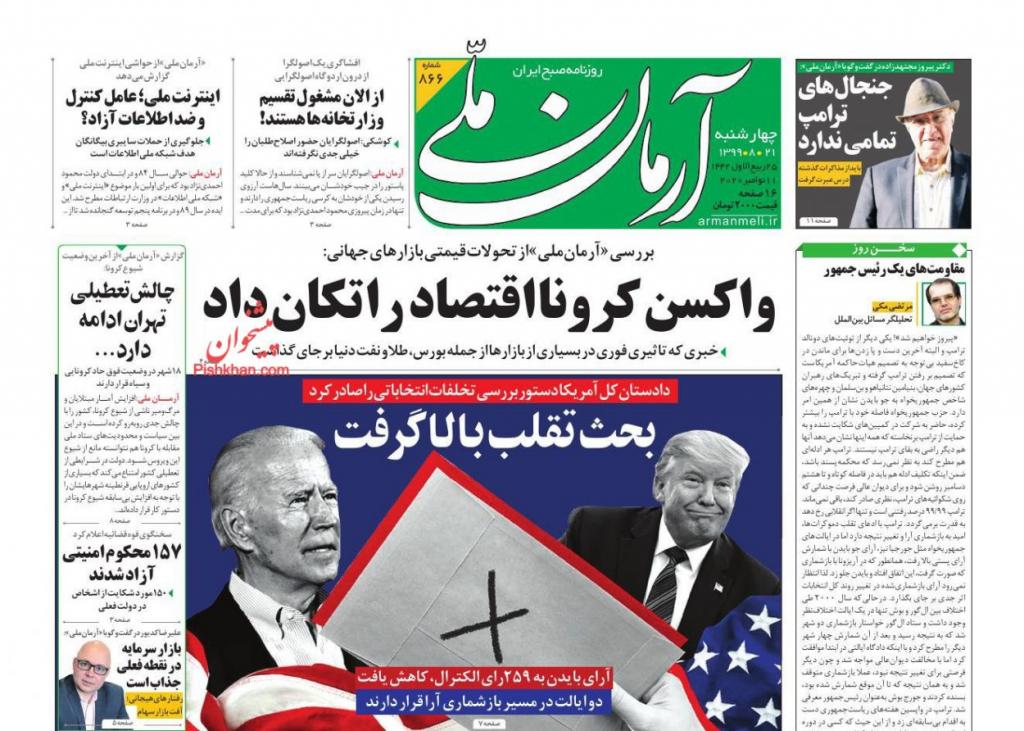 أبرز عناوين في الصحف الإيرانية 1