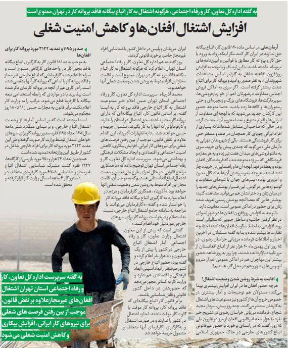 شبابيك إيرانية: العمالة الأفغانية وتأثيرها على سوق العمل 1